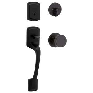 lot 2932 image: 818PGHXPSK RDT 514 SMT CP Prague Handleset with Pismo - Matte Black