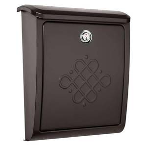 lot 2946 image: Architectural Mailboxes Bordeaux Locking Wall Mount Mailbox - Rubbed Bronze - Medium
