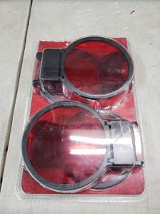 lot 3164 image: Red Landscape Light Lens IndoorOutdoor 4pk