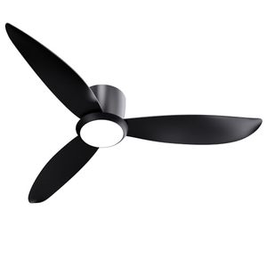 lot 1753 image: Low Profile Ceiling Fan,52In Flush Mount Ceiling Fan Lights Remote Control with 3 Reversible Blades,18W 3CCT LED Light 6 Speed DC Motor Ceiling Fan For BedroomFarmhousePatiosLiving Room Black