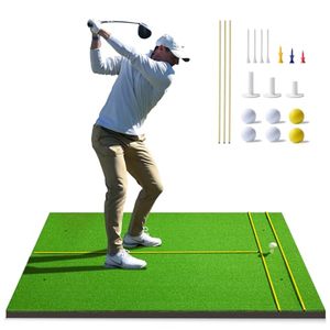 lot 1762 image: Golf Hitting Mat 5 x 4 ft Thickening Golf Training Mat, Golf Training Aids for Home Backyard Driving Chipping Indoor Outdoor Golf Swing Practice Mat, Ideal Gifts for MenDadHusbandBoysGolf Lovers