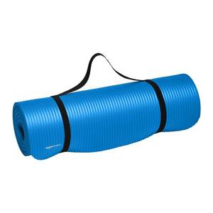 lot 2885 image: Amazon Basics Extra Thick Exercise Yoga Gym Floor Mat with Carrying Strap, 74 x 24 x .5 Inches, Blue
