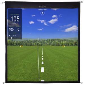 lot 2889 image: GoSports Golf Simulator Impact Screen - Choose 7 ft x 7 ft or 10 ft x 10 ft