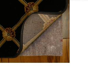 lot 2900 image: Mohawk Home 4 x 6 Non Slip Rug Pad Gripper 14 Thick Dual Surface Felt  Rubber Gripper - Safe for All Floors