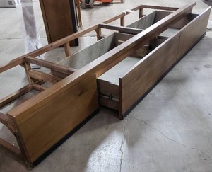 lot 3104 image: Gatlin Storage Full Platform Bed For Queen Size, Side rail Storage Only