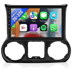lot 3118 image: SIXWIN Android Car Radio for Jeep Wrangler 2011-2014 with Apple Carplay Android Auto 2G32G 10.1 inch Touch Screen Car Radio with Bluetooth GPS Navigation WiFi HiFi FM RDS Backup Camera MIC