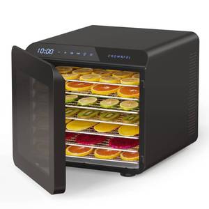 lot 3141 image: CROWNFUL Food Dehydrator Machine, 7 Stainless Steel Trays, 600W Dehydrated Dryer, Adjustable Timer and Temperature Control, Dryer for Jerky, Fruit, Meat, Herbs Yogurt, 30 Free Online Recipes, Black Retail&nbsp$139.99