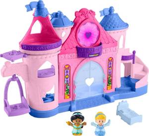 lot 3153 image: Little People Toddler Playset Disney Princess Magical Lights & Dancing Castle Musical Toy with 2 Figures for Ages 18 Months