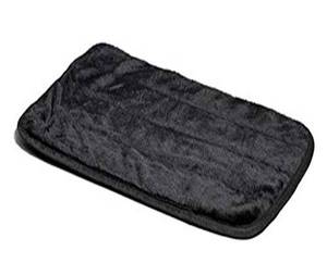 lot 2968 image: MidWest Homes for Pets Quiet Time Pet Bed Deluxe Black Fur Pet Mat 49 x 30 