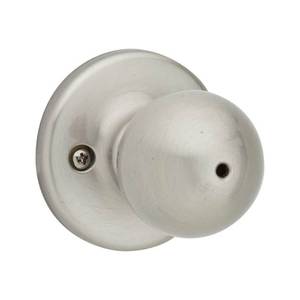 lot 3093 image: Kwikset Polo Satin Nickel Steel Privacy Knob 3 Right or Left Handed