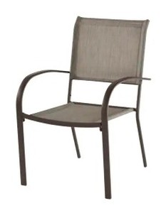 lot 1697 image: StyleWell KD Split Back 2 Pack Sling Chair In Brown