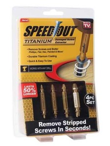 lot 1776 image: As Seen On TV 6054519 Speed Out Screw Extractor Tool Brown