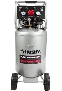 lot 3102 image: Husky 20 Gal. Vertical Electric-Powered Silent Air Compressor (parts only)