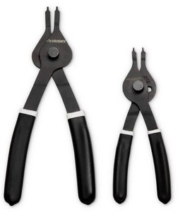 lot 3169 image: Husky 6 in. and 8 in. Snap Ring Pliers with Cushion Grip (2-Pack)