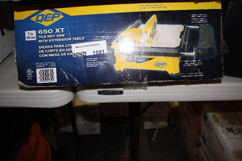 lot 1591 image: QEP 650 Electric 7 in. Power Pro Tile Wet Saw