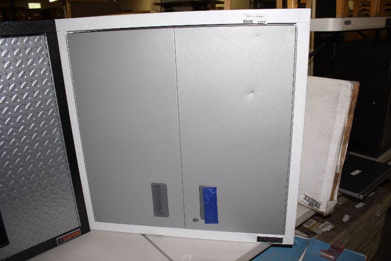 lot 1597 image: Gladiator Assembled  Steel Garage Wall Cabinet