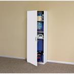 lot 1908 image: ClosetMaid 72 in. H x 24 in. W x 15.25 in. D,  Laminate Storage Cabinet in White
