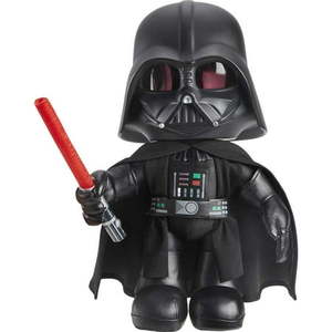 lot 1000 image: Star Wars Obi-Wan Kenobi Darth Vader Plush Toy with Voice Changer & Light-Up Weapon (11-inch) Damaged Box