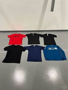 lot 1092 image: Bundle of 6 Mens XL Shirts Calvin Klein, Sonoma, Under Armour, & 3 Athlio Shirts (Athlio Shirts are Stretchy)