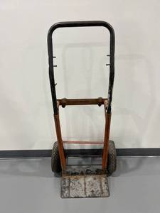 lot 1110 image: Adjustable Height Dolly - Need New Small Wheels - Big Wheels Need Tightened as They are Wobbly