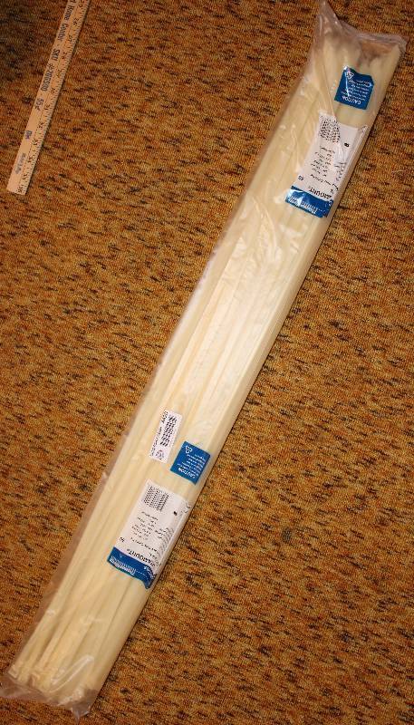 lot 4420 image: One Package of 50 qty. Extra Strength Cable Ties 36 - see photo