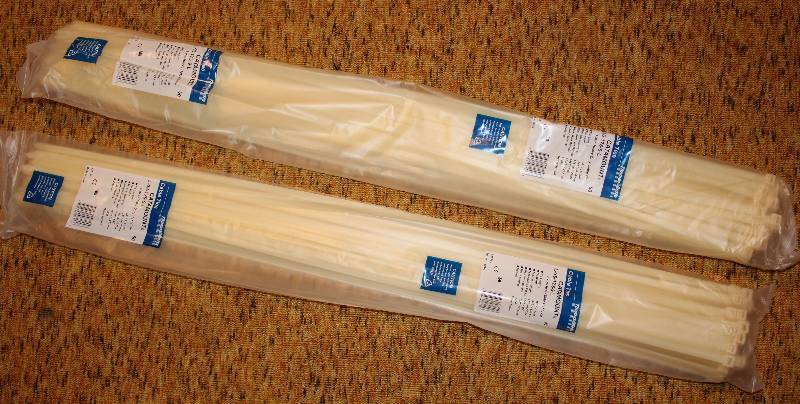 lot 4421 image: Two Packages of 50 qty. each - Extra Strength Cable Ties 36 - see photo