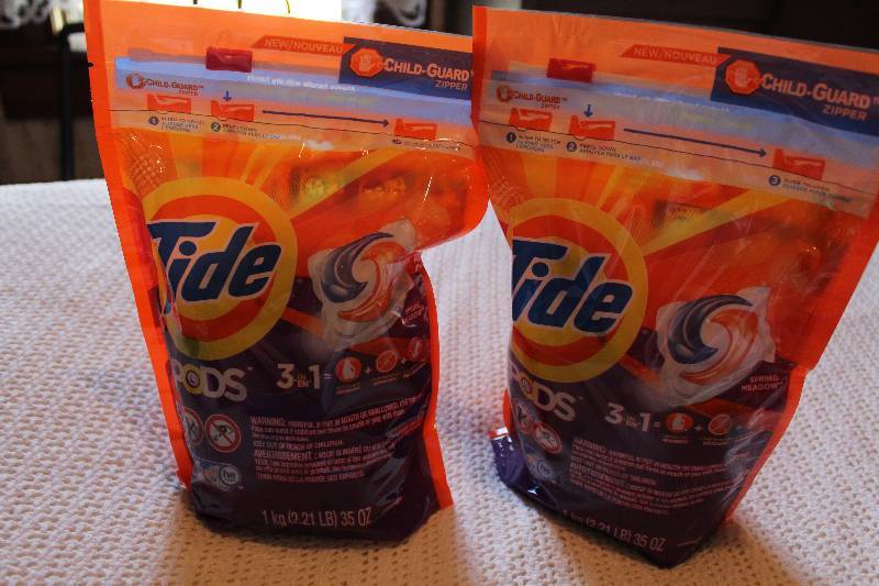 lot 4465 image: Lot of 2 unopened packages of Tide PODS Laundry packets