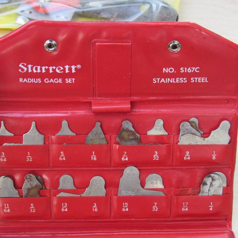 lot 6041 image: Starrett - Radius Gauge Set - NO S167C - Stainless Steel - in case - WOW