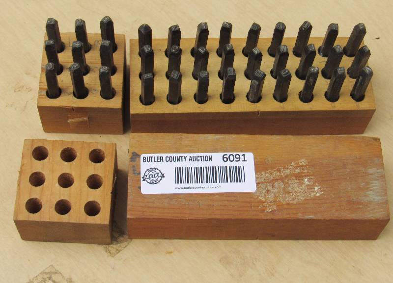 lot 6091 image: Set of letter stamps and set of number stamps