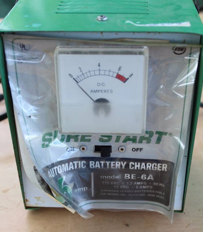 lot 2332 image: Battery Charger - SURE START - M# BE-6A - Untested due to no electricity