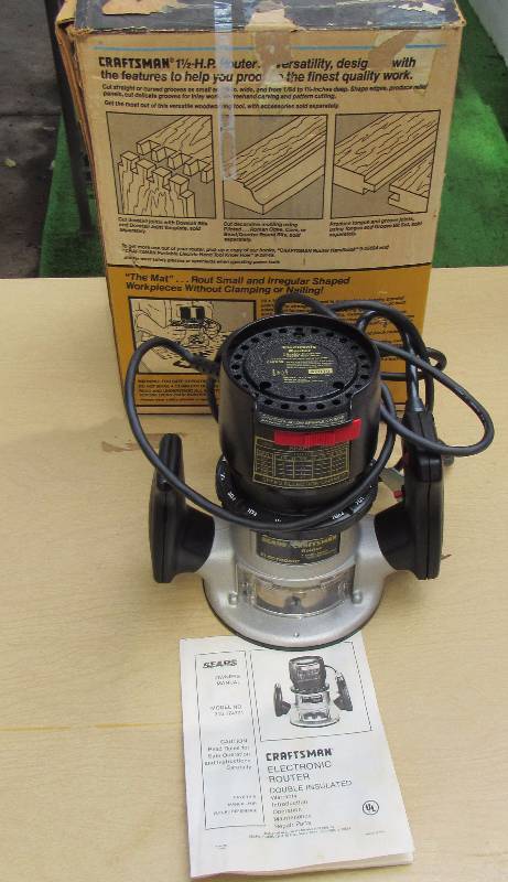lot 4634 image: Craftsman Router - New Condition Electronic Router - Double Insulated M#315174771