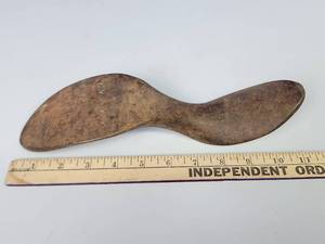 lot 318 image: Cobblers Cast Iron Shoe Anvil - Vintage Shoemaker Mold Last Lap Sizer Double Boots Form Iron - 11 Long