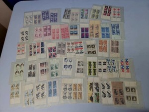 lot 303 image: Lot of 50 Vintage Assorted MNH Stamp Plate Blocks