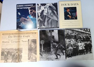lot 321 image: Lot of 6 Historical Books & Documents - Includes a 1969 Wichita Eagle Newspaper, Kennedy Books & More