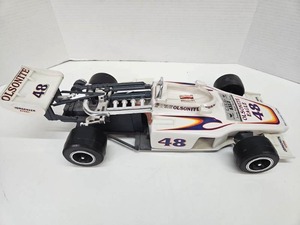lot 351 image: 1975 Eagle Indycar Jim Beam Kentucky Whiskey Decanter - Bobby Unser Olsonite Eagle #48 Race Car - 21 Long