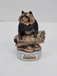 lot 375 image: 1975 Ski Country Whisky Raccoon Miniature Decanter