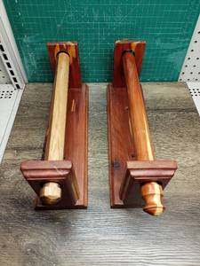 lot 5023 image: Lot Of 2 Cedar 16 Wall Mounted Paper Towels Holders