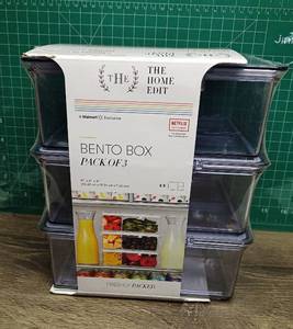 lot 5026 image: Pack Of 3 Bento Boxes 8 x 6 x 3