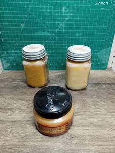 lot 5032 image: Lot Of 3 Vintage Handmade Candles, Banana Nut Bread, Wild Turkey Bourbon, And Amish Cookie