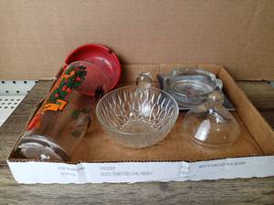 lot 5101 image: Glass Treasure Lot, Ashtrays, Cup And More