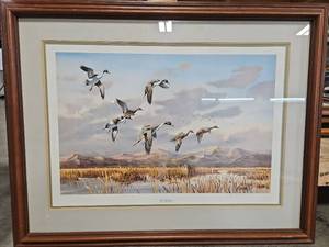 lot 454 image: Signed James H Killen Morning Marsh 29.5 x 37.5 Framed Print