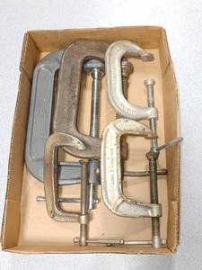 lot 5120 image: Lot of 5 Different Size C-Clamps