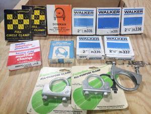 lot 5094 image: Large Lot of Muffler Clamps, Assorted Sizes