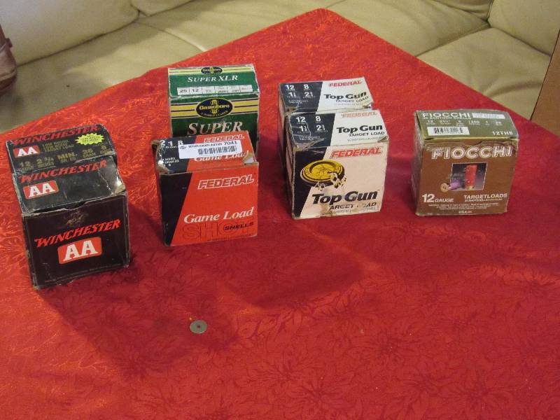 lot 7041 image: Lot of 7 Boxes of Ammo - 12 gauge shotgun shells 2-34 FEDERAL, WINCHESTER, FIOCHI, SUPER XLR - see photos