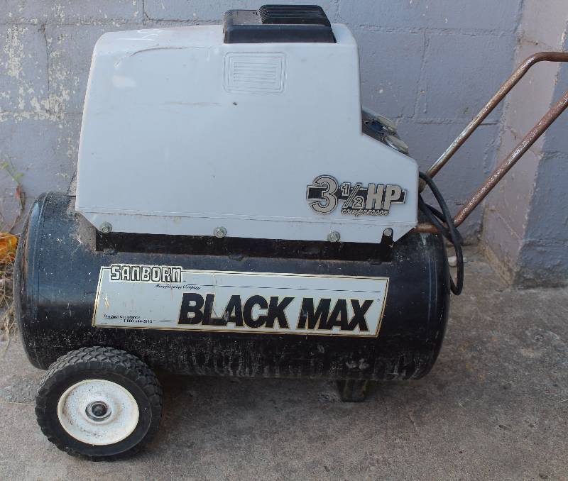 sanborn black max air compressor 3.5 hp 11 gallon