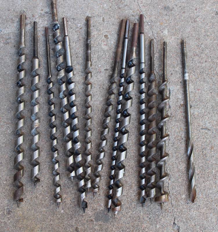 lot 6114 image: Lot of 13 Auger Drill Bits