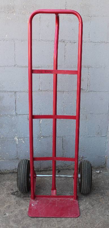 lot 6214 image: 2 Wheeled Dolly - Red - see photos Handy to have