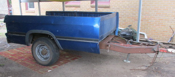 lot 4601 image: Unique Trailer Made from a Truck Bed - You can haul lots of stuff with this one