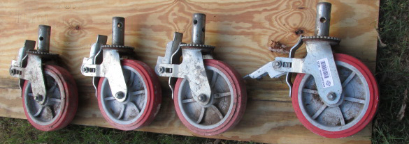 lot 4616 image: NEW One set of 4 Casters for Scaffolding - NEW See photo