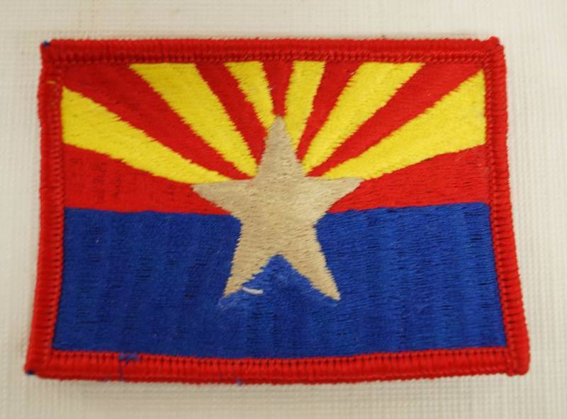 lot 1167 image: Embroidered Patch - State of Arizona Flag Design - 3.3 wide - Nice